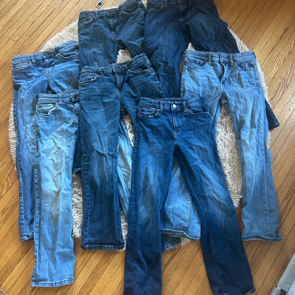 (7) Boy’s Size 12 Denim Jeans Bootcut Old Navy TCP Cat & Jack